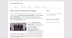 Desktop Screenshot of campingcheque.de