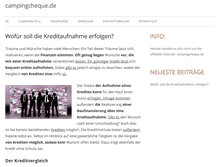 Tablet Screenshot of campingcheque.de