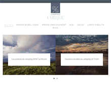 Tablet Screenshot of campingcheque.com